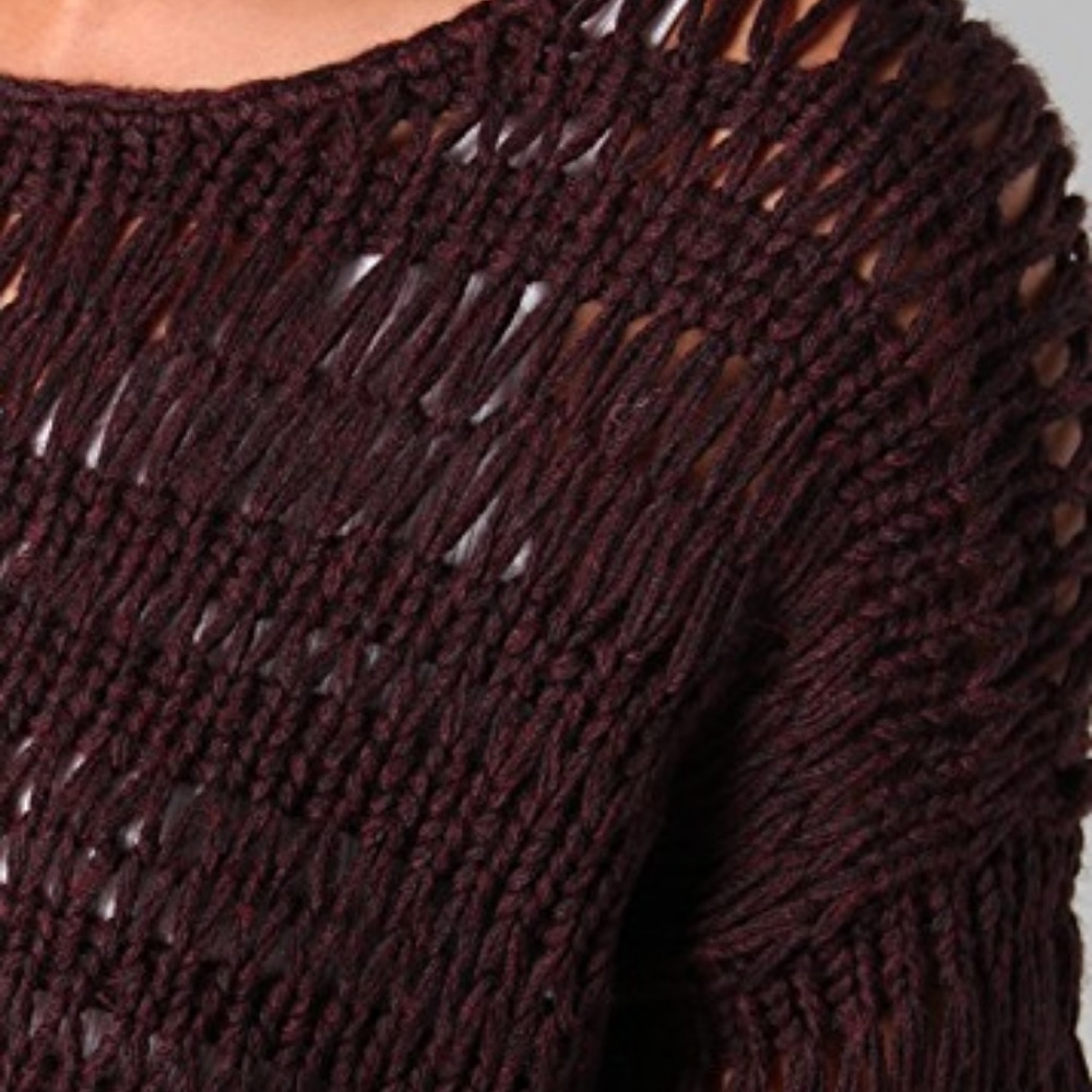 Vince Loose Knit Sweater Open Weave Marled Space D - Picture 3 of 9
